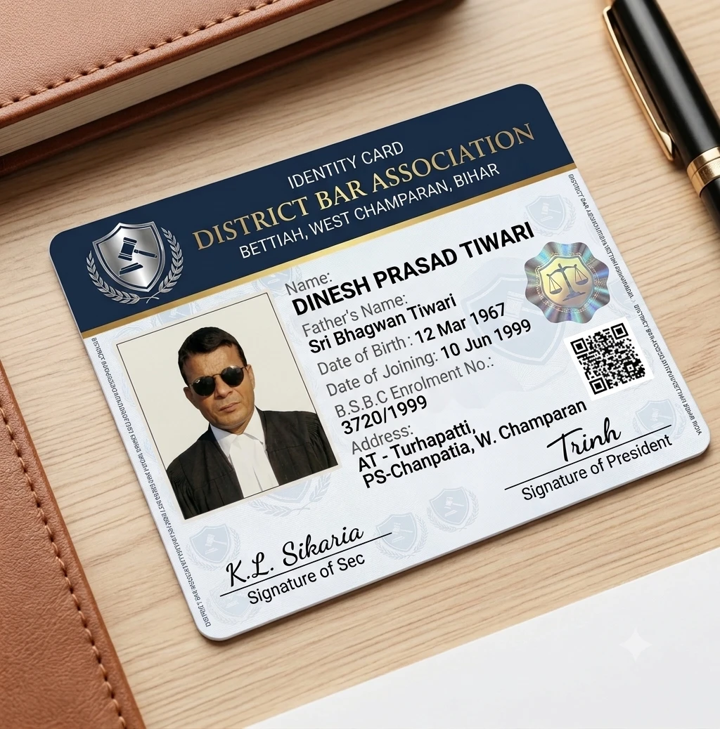Advocate Legal License & Bar Council Document
